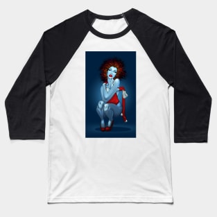 Blue woman Baseball T-Shirt